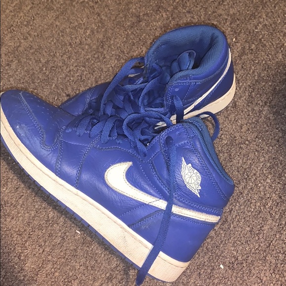 blue air jordan shoes